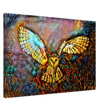 Load image into Gallery viewer, a crack must have opened to let the barn owl in - Canvas