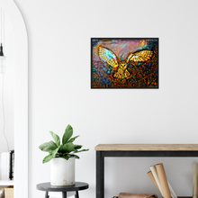 Load image into Gallery viewer, a crack must have opened to let the barn owl in - print + frame