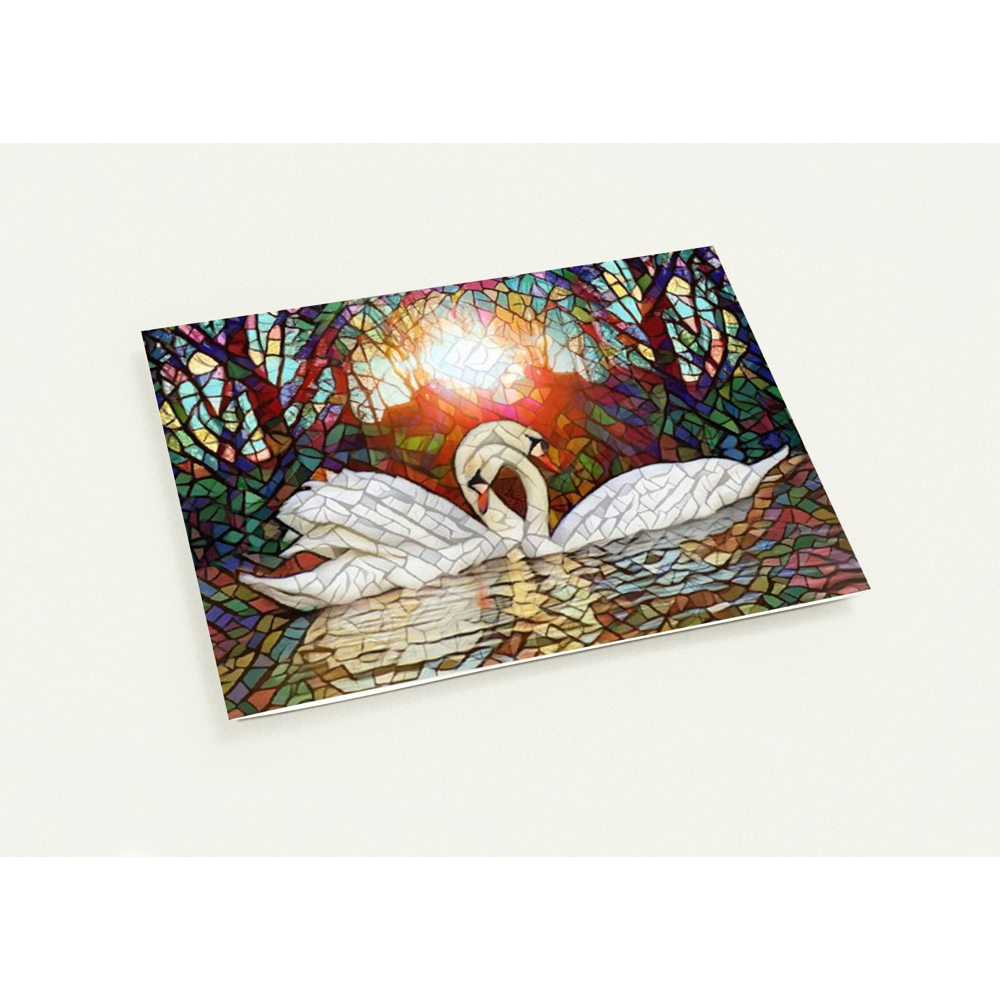 Two Swans - Greetings cards - pack of 10