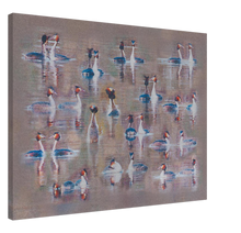 Load image into Gallery viewer, Displaying Grebes - canvas
